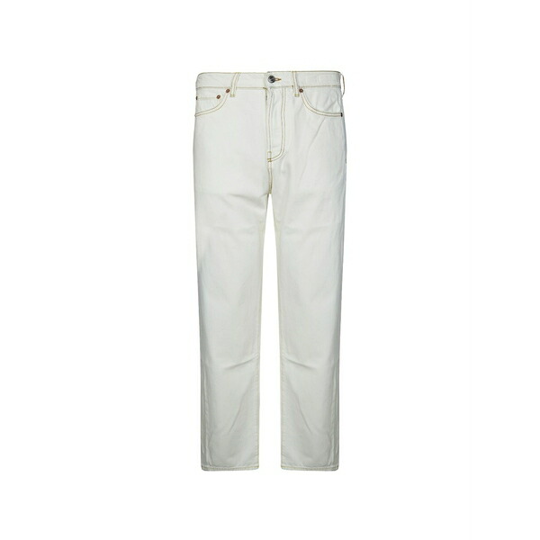デパートメントファイブ メンズ ジーンズズボン下 ボトムス Contrast-stitch jeans White ズボン・パンツ-メンズファッション