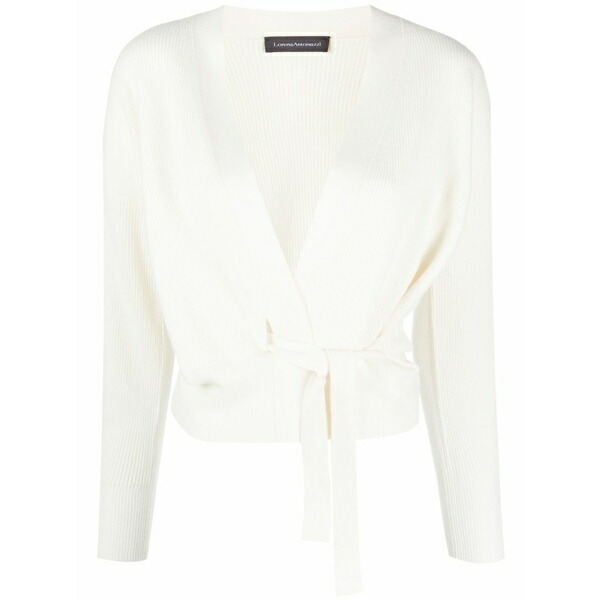 ロレーナアントニアッツィ レディース ジレー アウター Tied-waist cashmere cardigan White