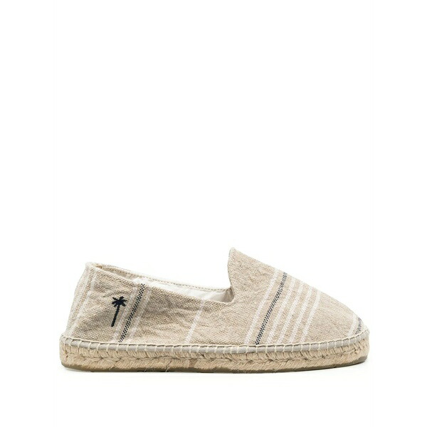 マネビ メンズ サンダル シューズ Striped slip-on espadrilles Neutrals