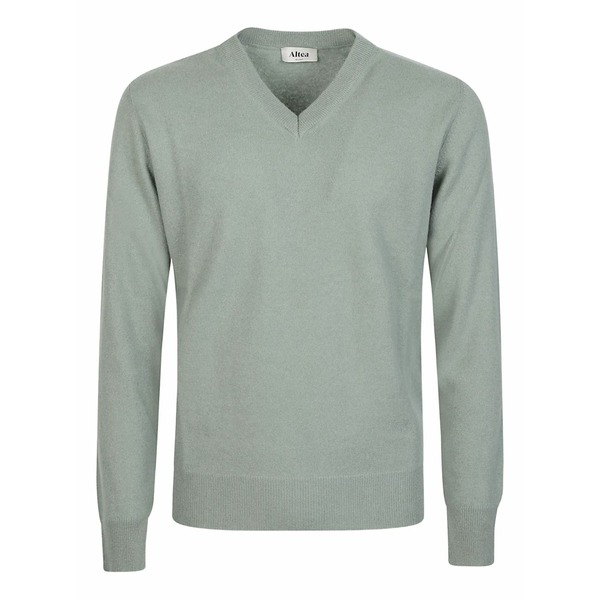 アルテア メンズ ニット&セーター アウター V-neck cashmere sweater Green|asty