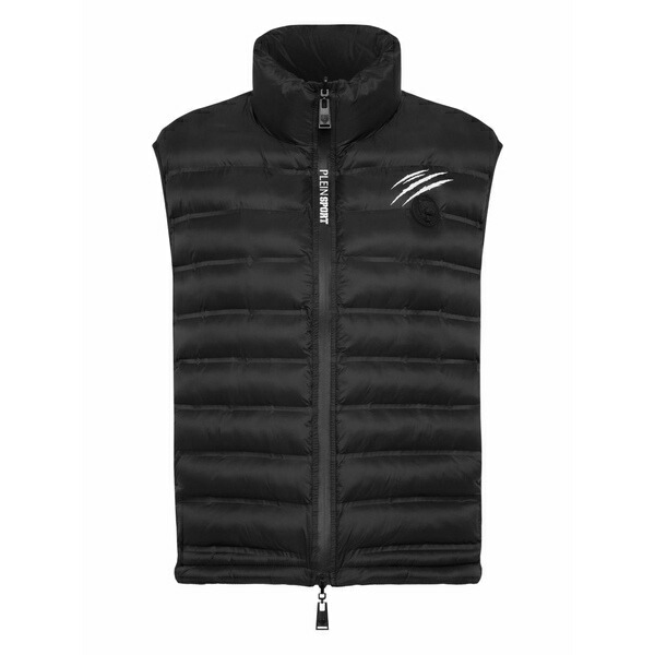 飾り気の無い運動競技 レディース 上衣＆上衣 アウター Claw-print quilted vest Black