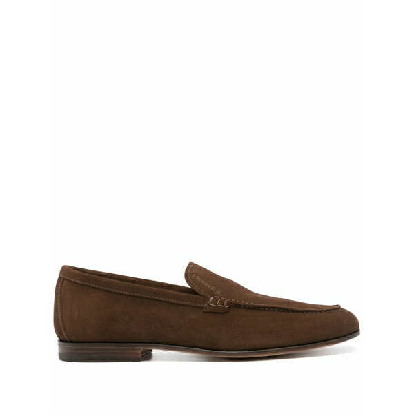 教会堂 メンズ スリッポン・ローファー シューズ Margate suede loafers Brown
