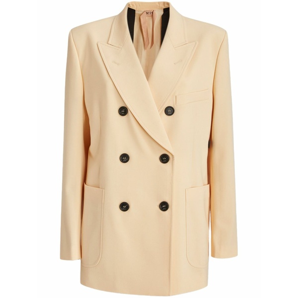ヌメロ ヴェントゥーノ レディース 上衣＆上衣 アウター Double-breasted blazer Neutrals