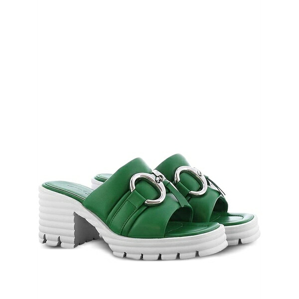 ケネルアンドシュメンガー レディース サンダル シューズ Square-toe block-heel sandals Green|asty
