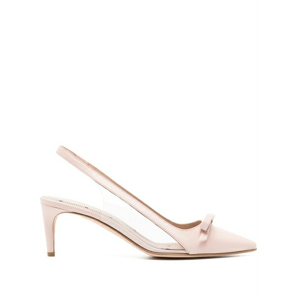 レッドヴァレンティノ レディース パンプス シューズ Pointed-toe leather pumps Pink