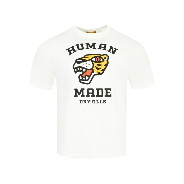ヒューマンお手伝いさん メンズ プルオーバー トップス Graphic-print t-shirt White