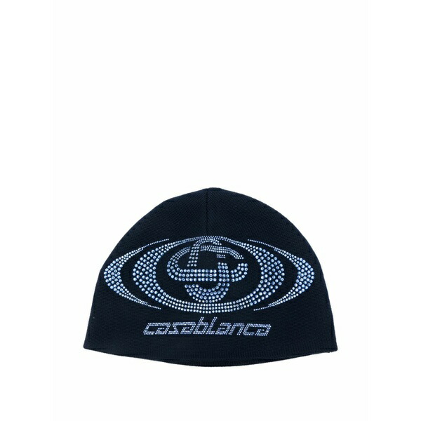 カサブランカ メンズ 鳥打ち帽 付属物 Hotfix logo beanie Blue