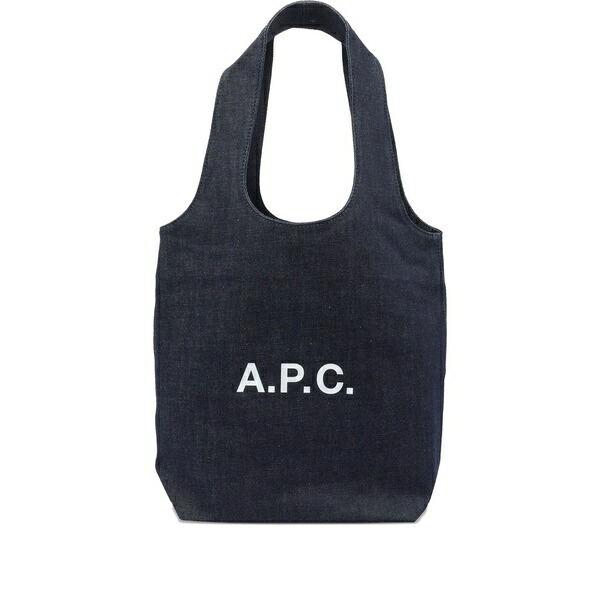 アーペーセー メンズ トートバッグ 御徒面子 Medium ninon denim tote bag Blue