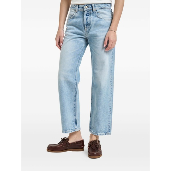 ロイロジャース レディース ジーンズズボン下 ボトムス Faded-wash jeans Blue