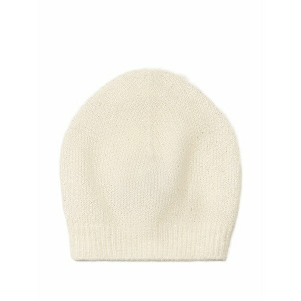 ファビアナ フィリッピ レディース かぶり笠 添え物 Sequinned beanie hat Neutrals