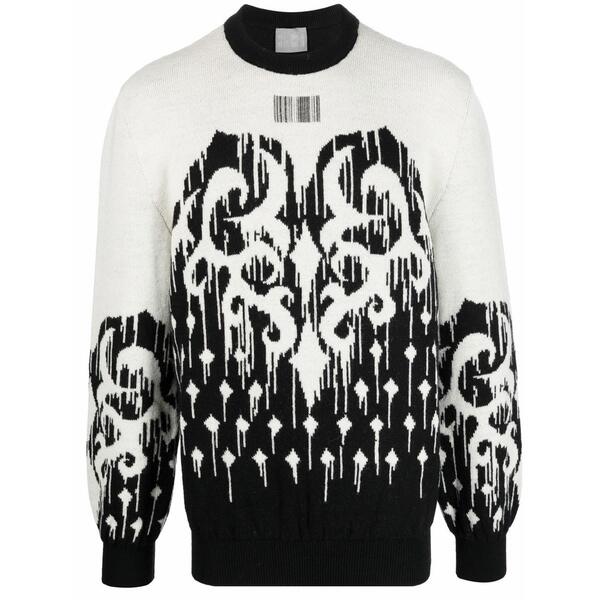 ブイティーエムエヌティーエス メンズ ニット&セーター アウター Drip-print jumper Black｜asty