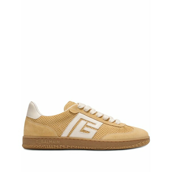 バルマン レディース スニーカー シューズ Swan perforated-detail sneakers Neutrals｜asty