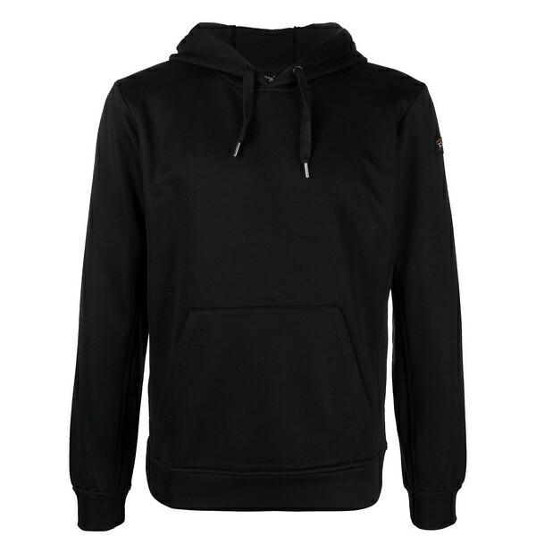ポールアンドシャーク メンズ パーカー・スウェットシャツ アウター Logo patch hoodie Black