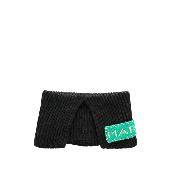 マルニ メンズ えり巻き・袈裟・えり巻き 付属物 Ribbed scarf Black