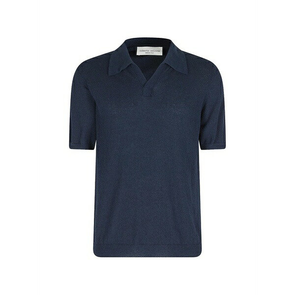 ロベルトコリーナ メンズ プルオーバー トップス Spread-collar t-shirt Blue