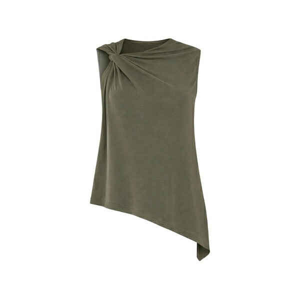 ジョセフ レディース カットソー トップス Fadila knot-detail sleeveless top Green|asty