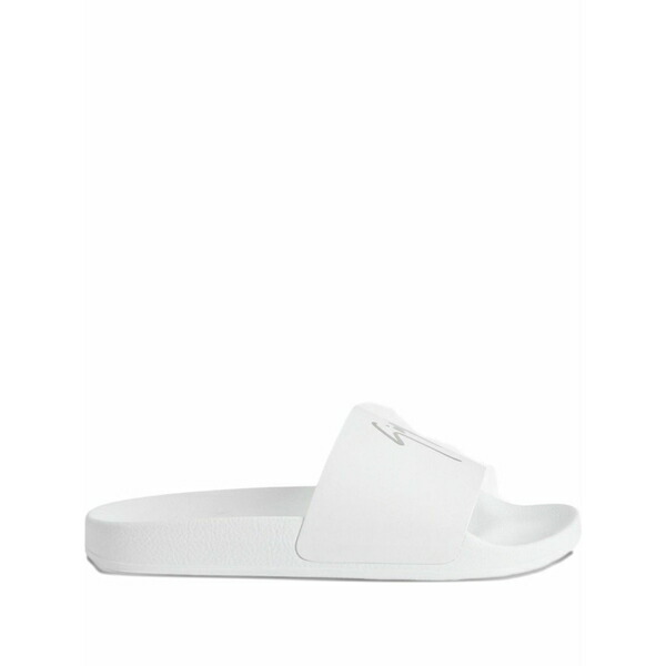 ジュゼッペザノッティ レディース スニーカー シューズ Brett logo-embellished leather slides White|asty