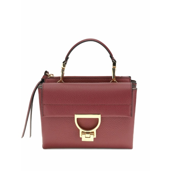 コチネレ レディース トートバッグ バッグ Small arlettis grained leather tote bag Red