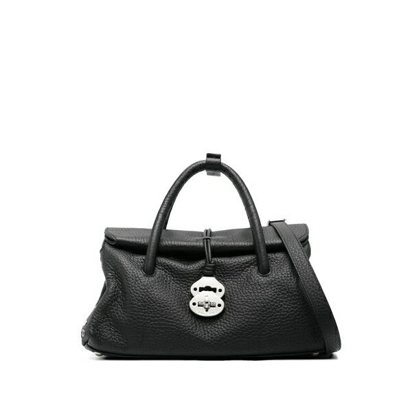 ザネラート レディース トートバッグ バッグ Logo-detail leather tote bag Black
