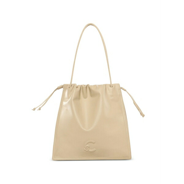 コチネレ レディース トートバッグ バッグ Large dulse drawstring-fastening tote bag Neutrals|asty