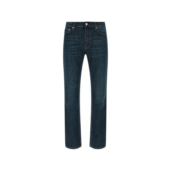 デパートメントファイブ メンズ ジーンズズボン下 ボトムス Stonewashed contrast stitching jeans Blue