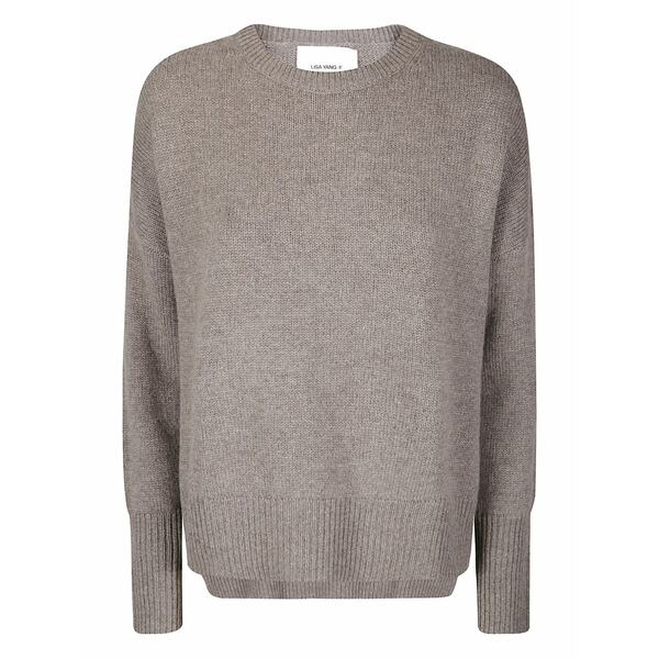 リサ・ヤン レディース 編み物\u0026ティーシャツ アウター Mila cashmere crew-neck sweater Brown