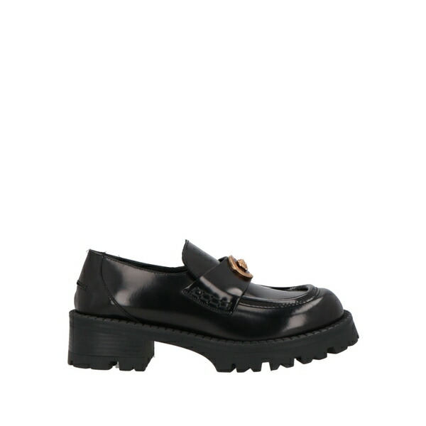 【送料無料】 ヴェルサーチ レディース スリッポン・ローファー シューズ Loafers Black