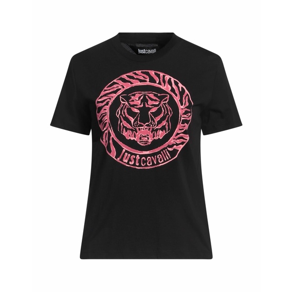 【送料無料】 ロベルトカヴァリ レディース Tシャツ トップス T-shirts Black｜asty