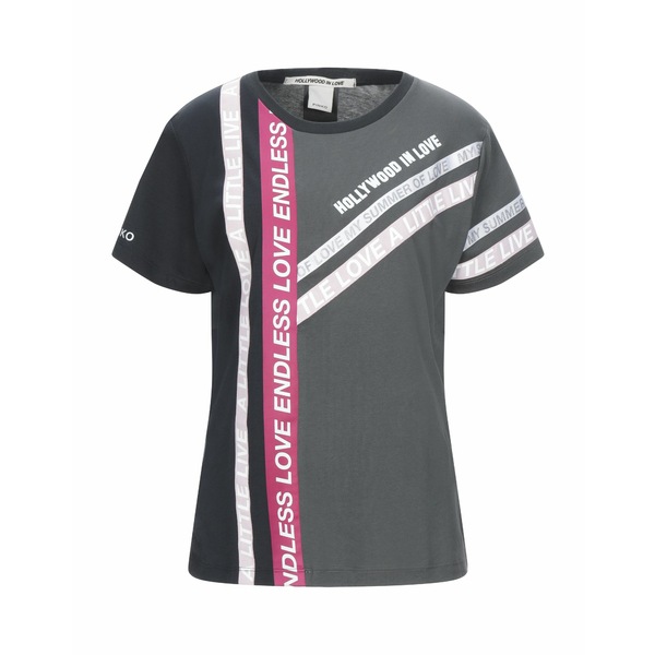 【送料無料】 ピンコ レディース Tシャツ トップス T-shirts Grey