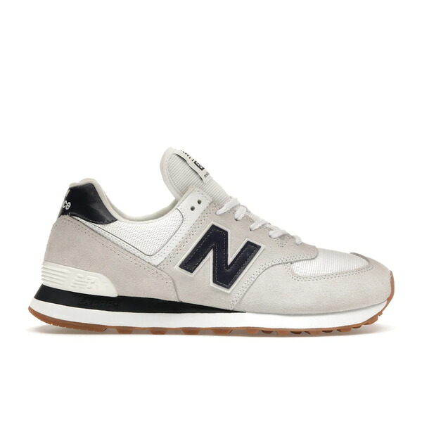 New Balance ニュー平衡にする メンズ スニーカー  【New Balance 574 White Navy Gum】  大きさ US_9(27.0糎) White/Grey/Navy/Gum