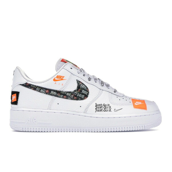 Nike ナイキ メンズ スニーカー  【Nike Air Force 1 Low Just Do It Pack White/Black】  大きさ US_9(27.0珊) White/White-Black-Total Orange
