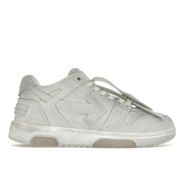 OFF-WHITE 象牙色 メンズ スニーカー  【OFF-WHITE Out Of Office OOO Low Tops White Distressed】  大きさ US_8(26.0珊) White