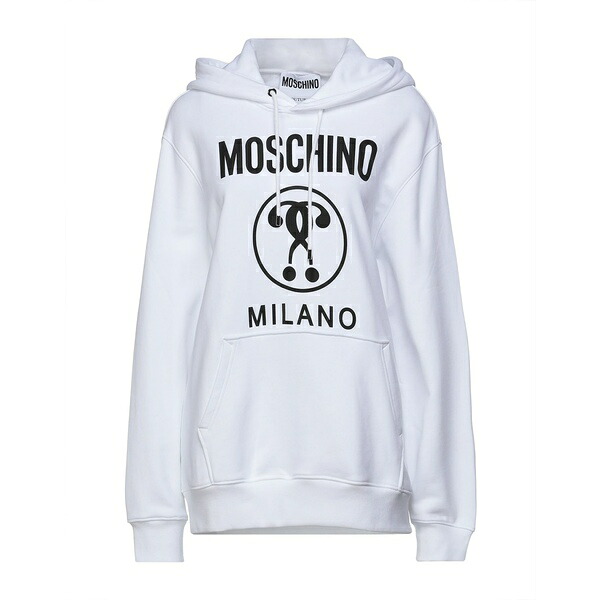 【送料無料】 モスキーノ レディース パーカー・スウェットシャツ アウター Sweatshirts White