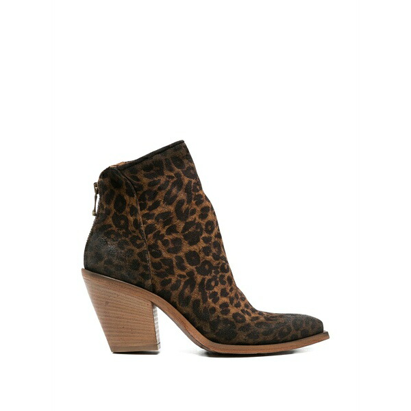 メティス レディース ブーツ シューズ Animal print boots Brown