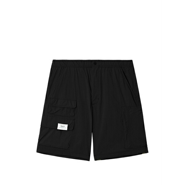 チョコレート メンズ カジュアルパンツ ボトムス Multi-pocket cargo shorts Black|asty
