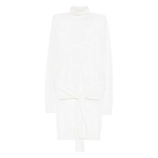 トーテム レディース Tシャツ トップス Double-sleeves turtleneck top White|asty