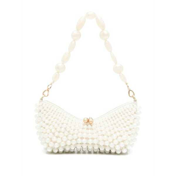ブームガイア レディース ショルダーバッグ 御徒面子 Mini mercier beaded shoulder bag Neutrals