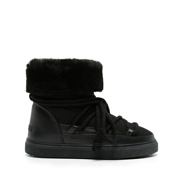 イヌイキー レディース ブーツ シューズ Classic high shearling-detailed boots Black