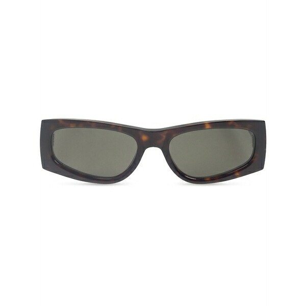 サンローラン アイウェア レディース 黒眼鏡＆アイウェア 付属物 Rectangle-framed tortoiseshell sunglasses Brown