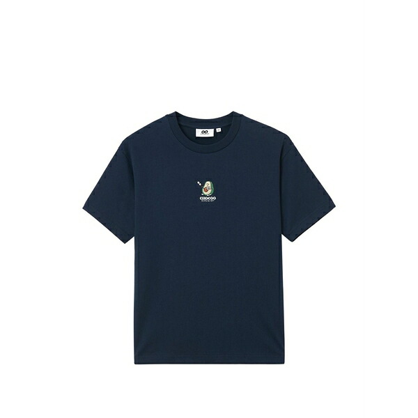 チョコレート レディース Tシャツ トップス Embroidered t-shirt Blue|asty