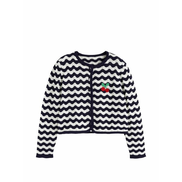 チンティアンドパーカー レディース ジレー アウター Cherry crochet cardigan Blue