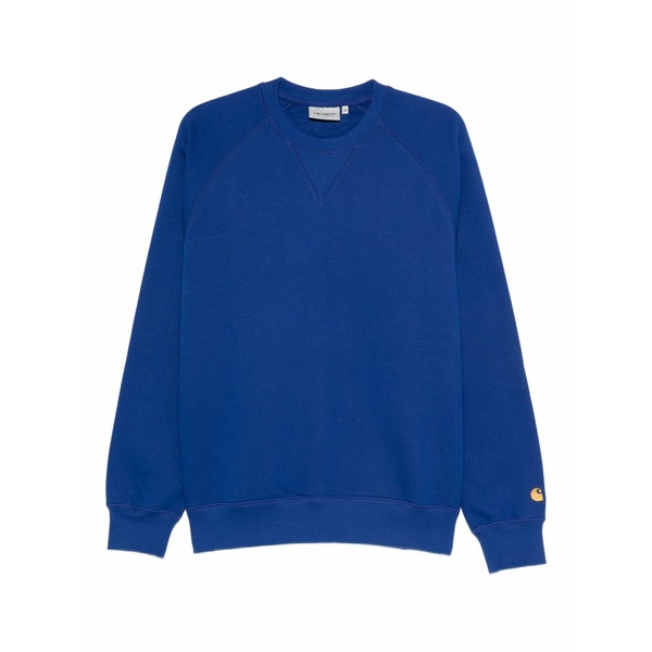 鉄道車両ハート型 メンズ パーカー・スウェットシャツ アウター Raglan-sleeve crew-neck sweatshirt Blue