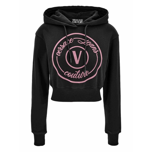 呼びりん探し回る レディース パーカー・スウェットシャツ アウター Logo-detail hoodie Black