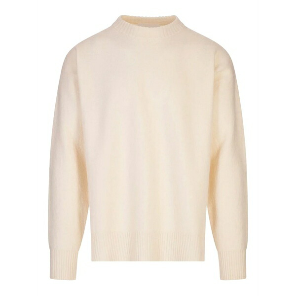 ジル・サンダー メンズ 編み物\u0026プルオーバー アウター Crew-neck wool jumper Neutrals
