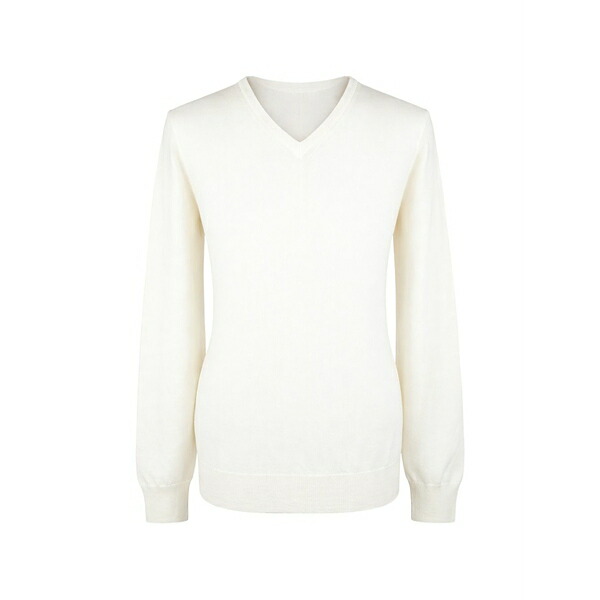 グランサッソ メンズ 編み物\u0026プルオーバー アウター V-neck jumper White