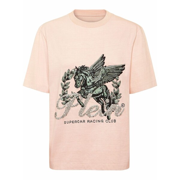 フィリッププレイン レディース Tシャツ トップス Unicorn jersey t-shirt Pink｜asty