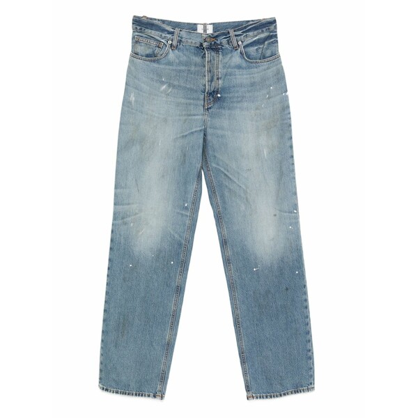 ハイクール メンズ デニムパンツ ボトムス Five-pocket paint-splatter jeans Blue｜asty