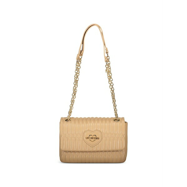 ラブ モスキーノ レディース ショルダーバッグ バッグ Quilted heart shoulder bag Neutrals｜asty