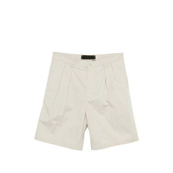 アスペジ メンズ 心地好いズボン下 ボトムス Pleated cotton shorts Neutrals