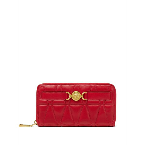 ヴェルサーチ レディース 銭入れ 添え物 Medusa \u002795 quilted long wallet Red